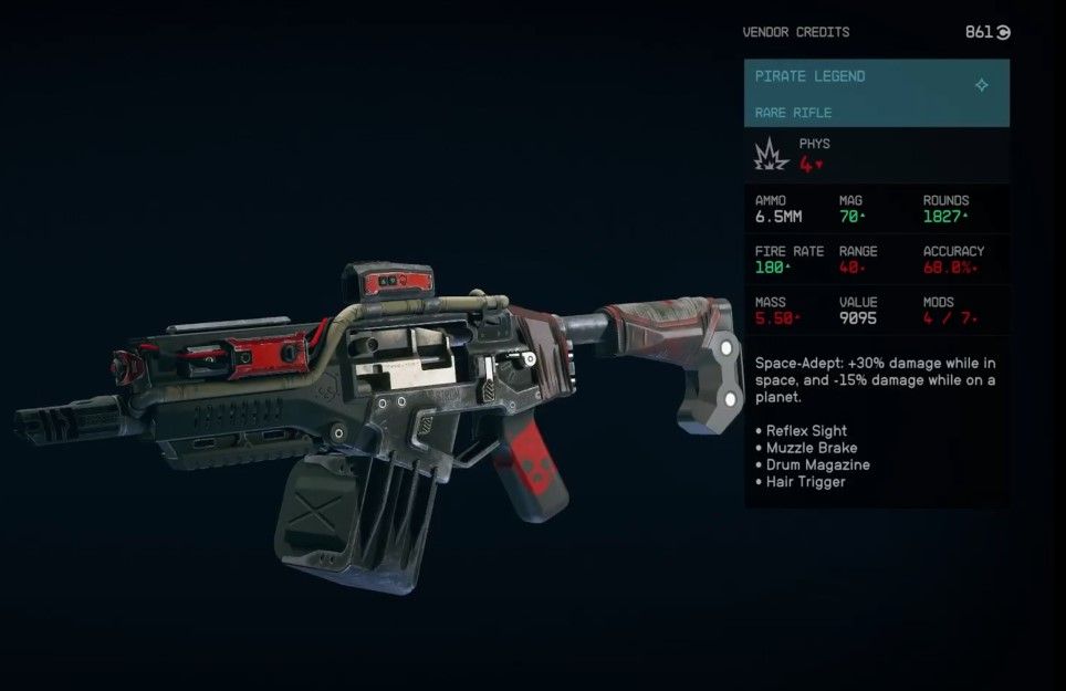 Starfield Unique Rifles Tier List