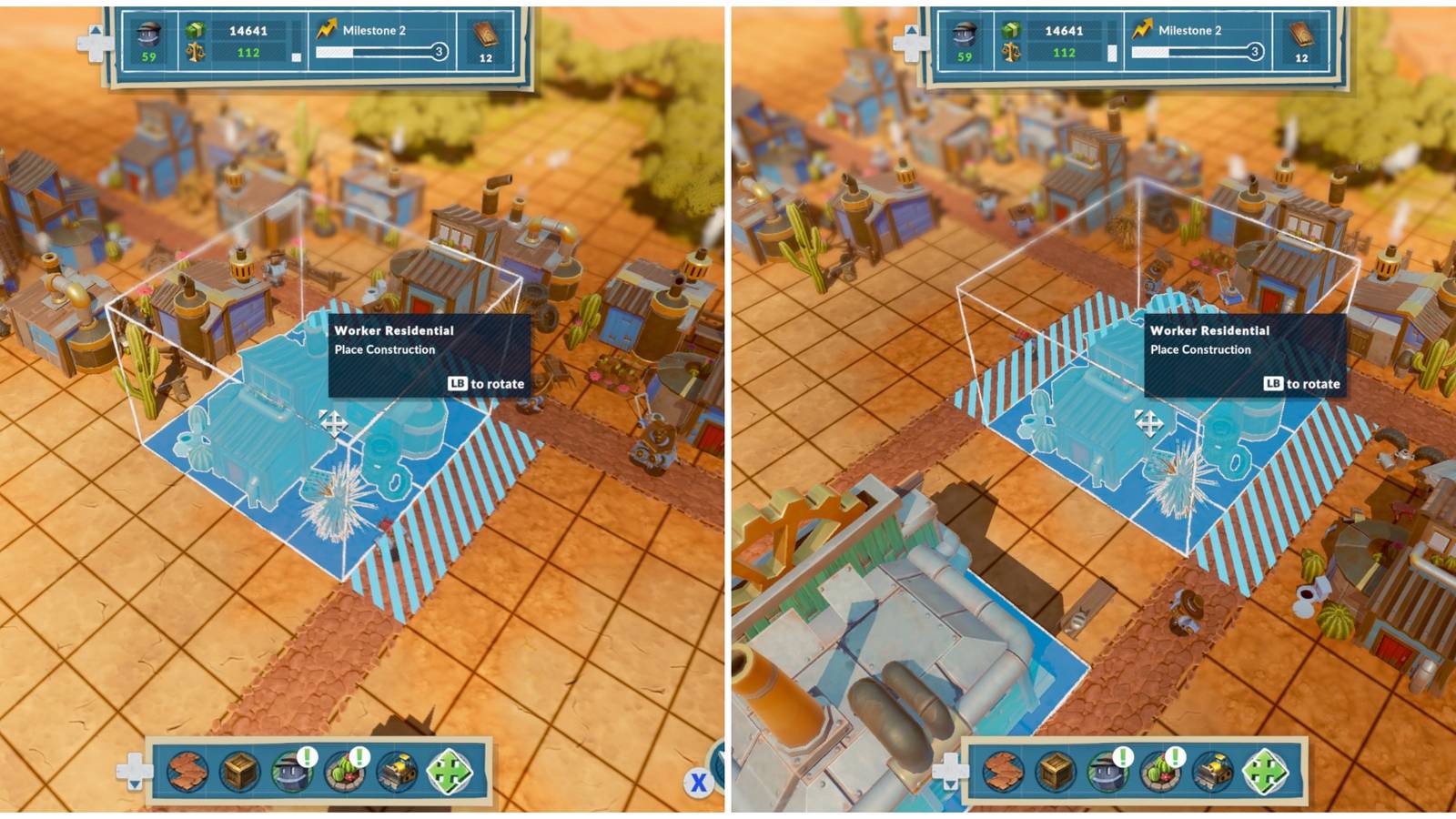 moving a placed building in steamworld build