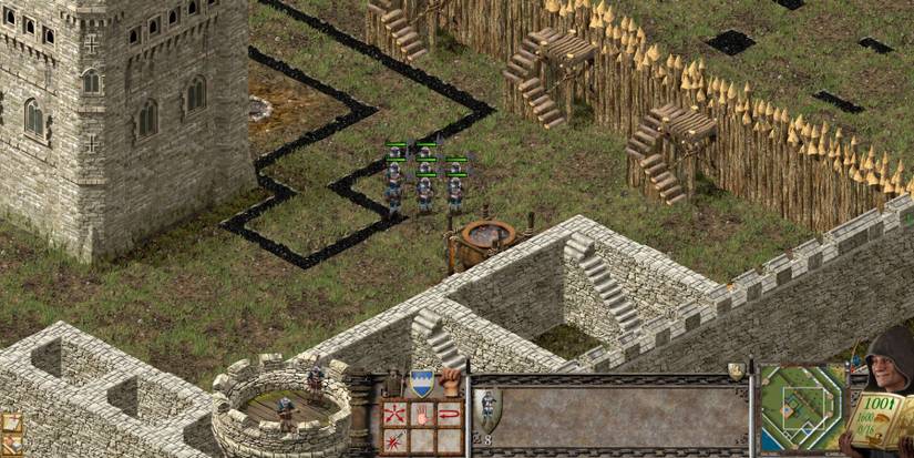 Pikemen guarding a pot of boiling oil