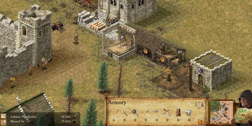 Armory currently holding Bows and Arrows