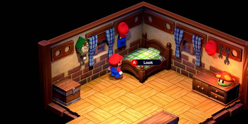 super mario rpg dry bones flag under the bed