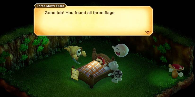 super mario rpg mario sleeping in bed