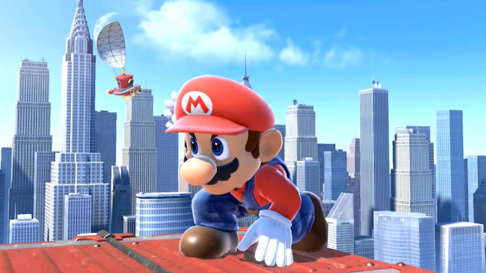 Mario from the intro movie of Super Smash Bros. Ultimate.
