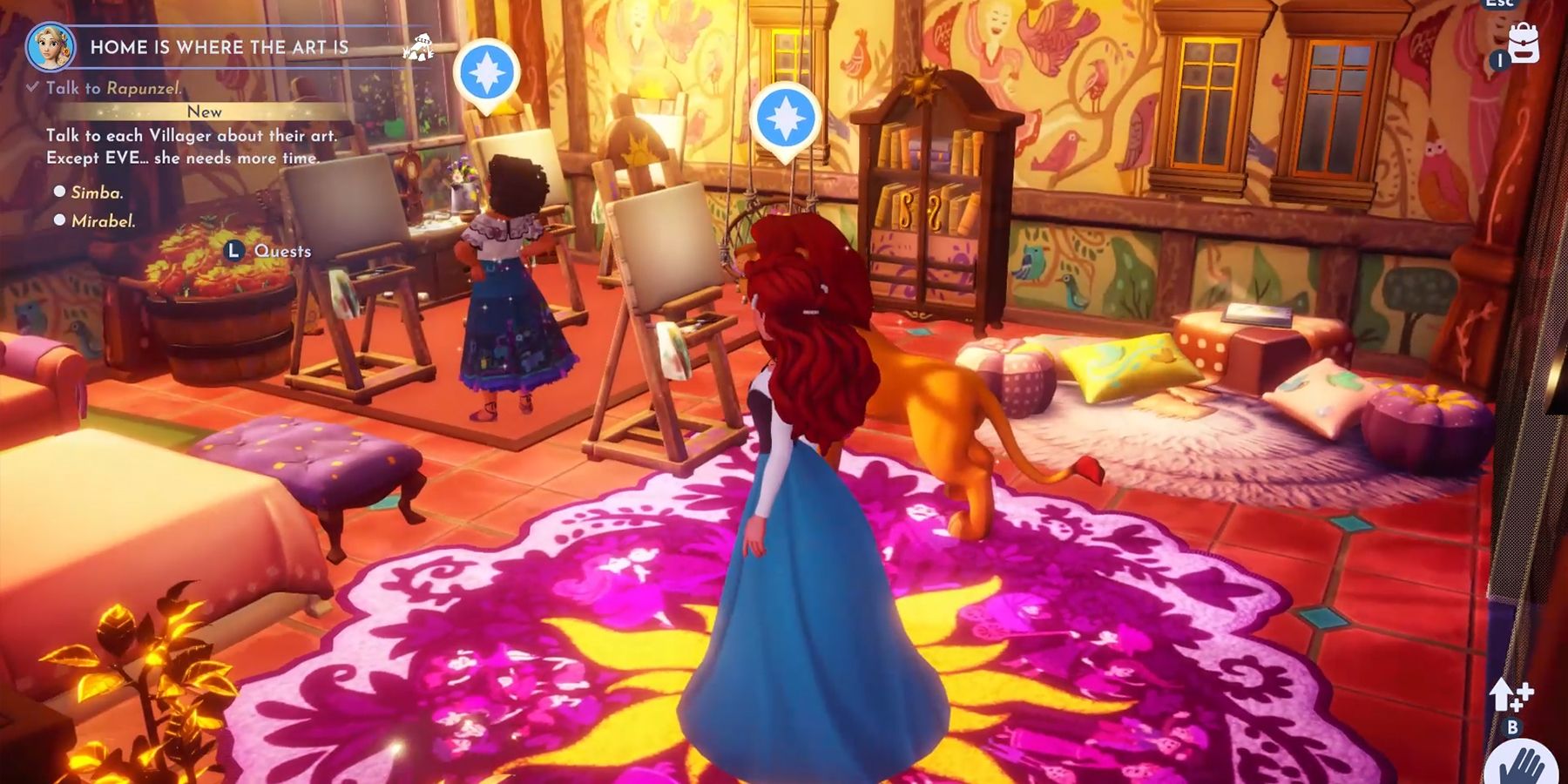 talk to characters in rapunzel class in disney dreamlight valley