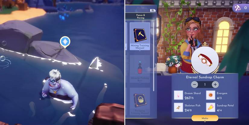 talk with ursula on eternity isle in disney dreamlight valley