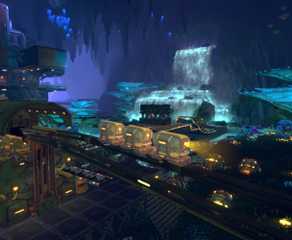 Techtonica first person base building automation next to nature