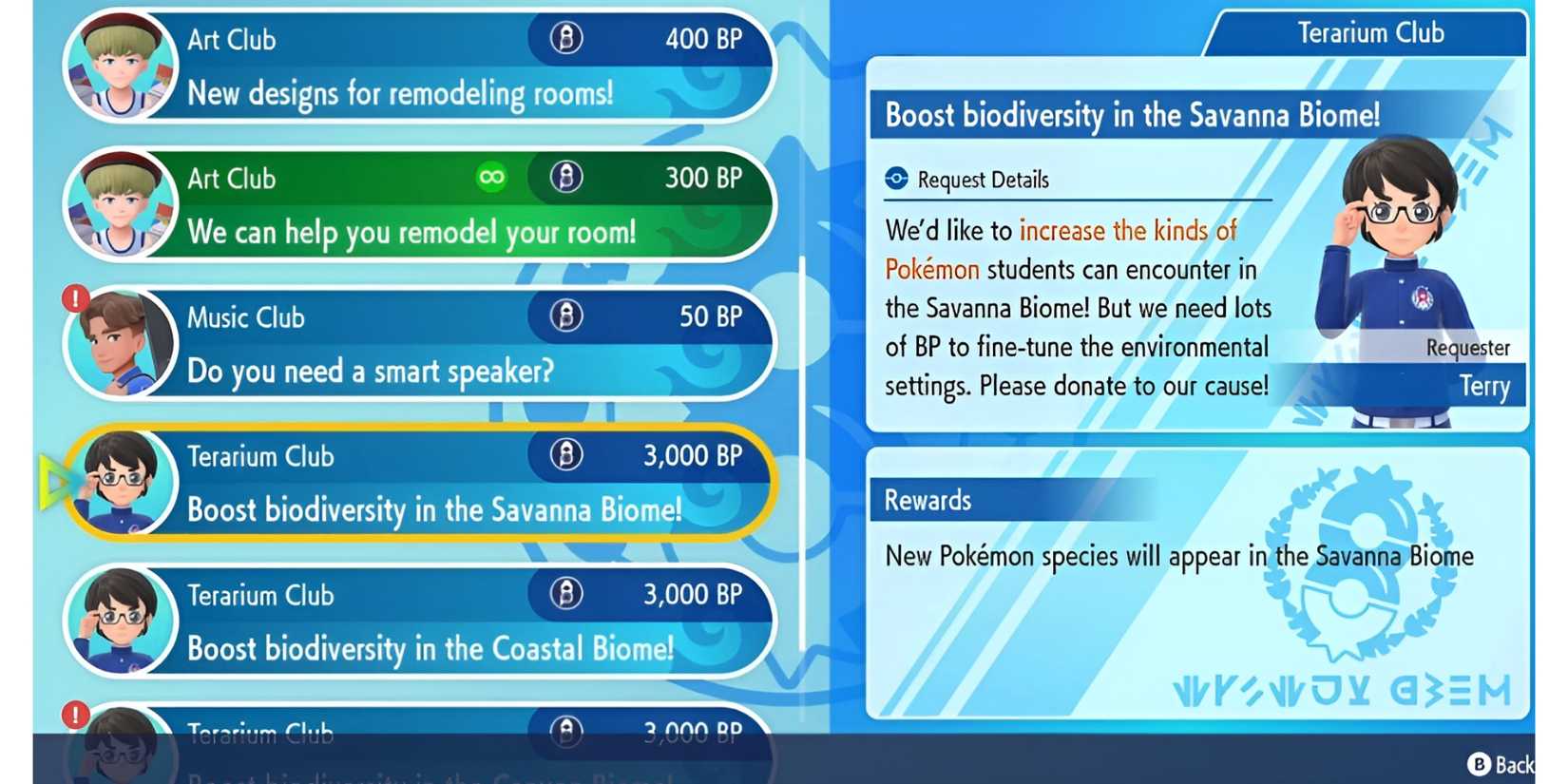 terarium club pokemon support board league room indigo disk (1)