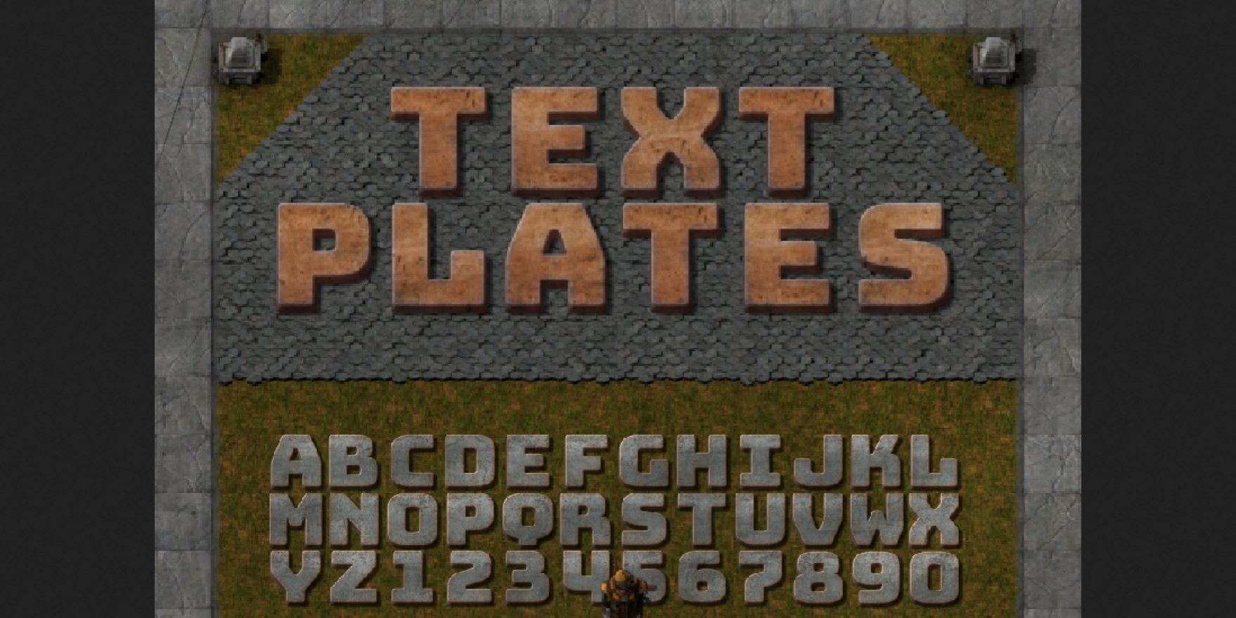Text Plates mod for Factorio