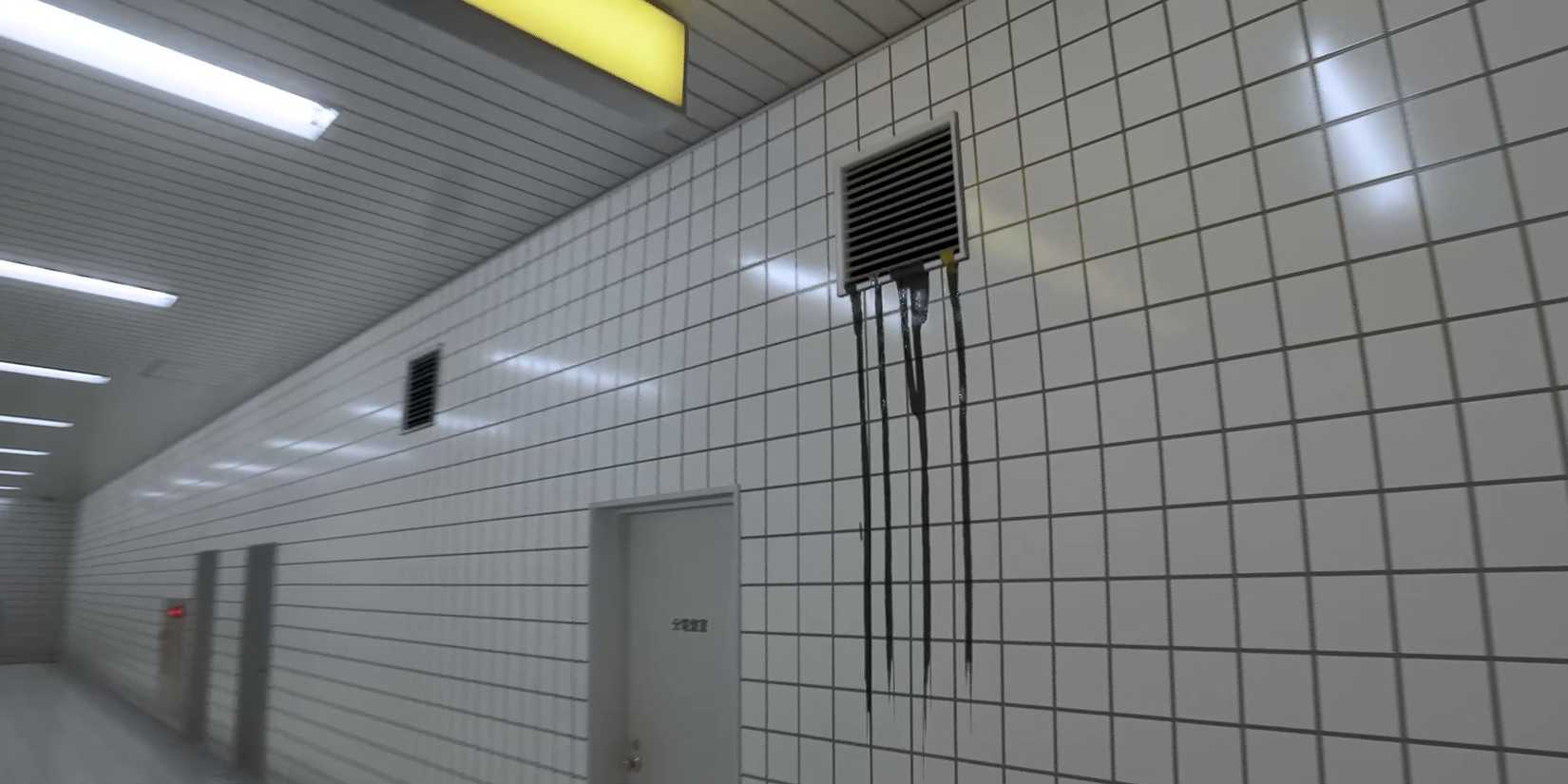 Image of black goo coming out of the vent in The Exit 8