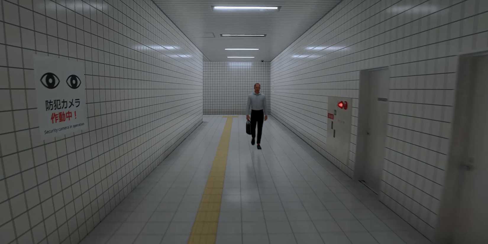 Image of the lights flickering in The Exit 8