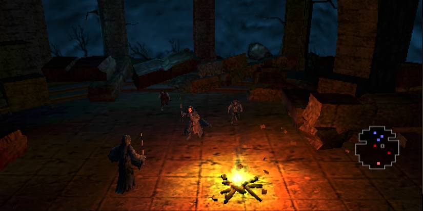 Fighting enemies in The Lord Of The Rings Tactics