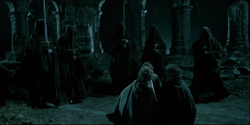 The Nazgul on Weathertop in The Lord of the Rings: The Fellowship of the Ring