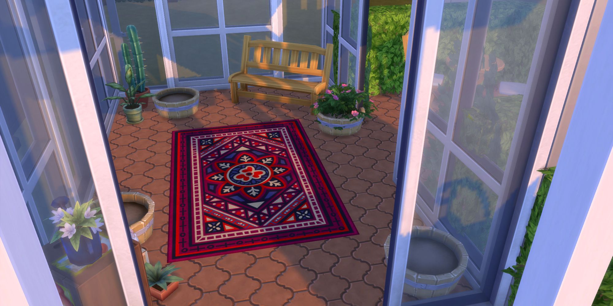 A greenhouse for the Bloomful Challenge in The Sims 4