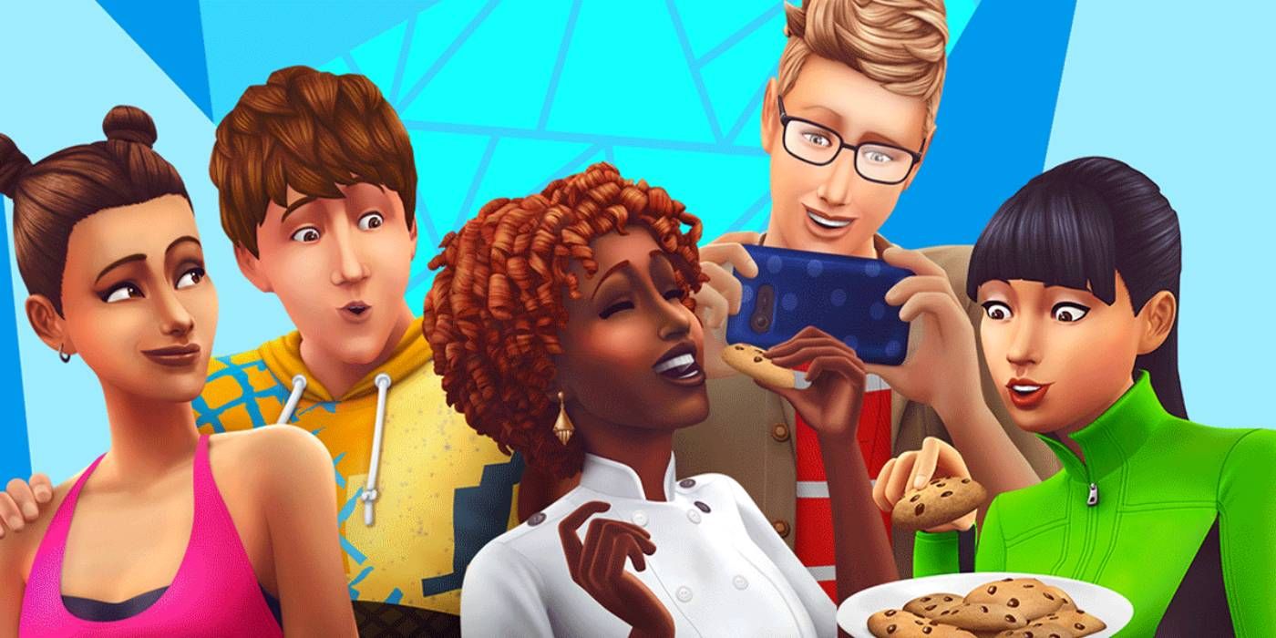 Cropped art from the cover of The Sims 4