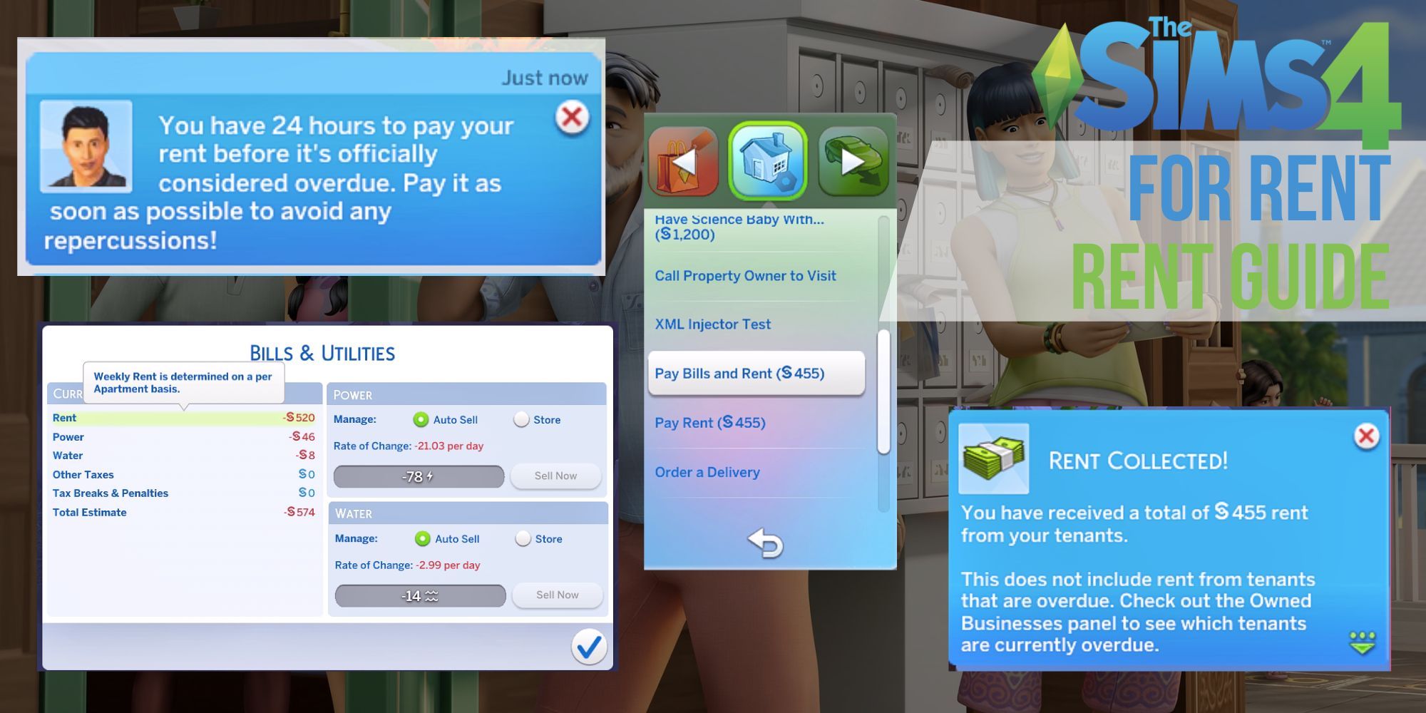 The Sims 4 For Rent: All Cheats