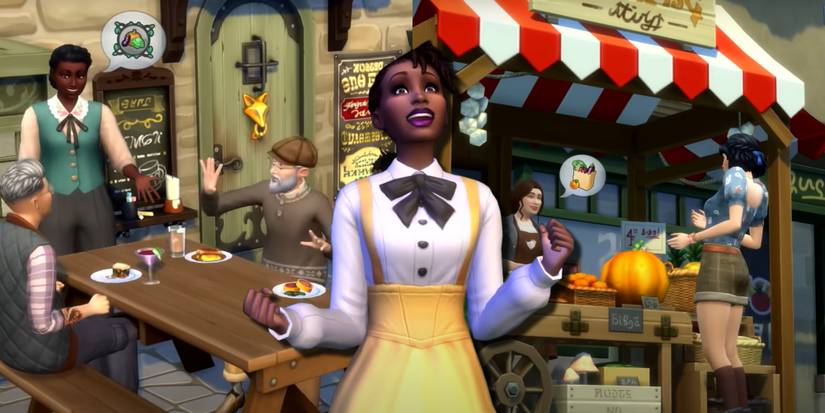 A Sim is excited to be getting to know Henford-On-Bagley locals like Sara Scott and Kim Goldbloom