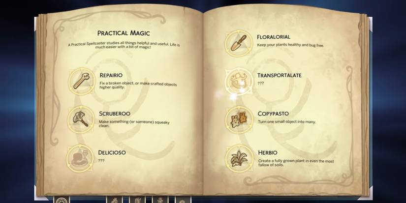 A photo of the practical magic spell book from Realm of Magic