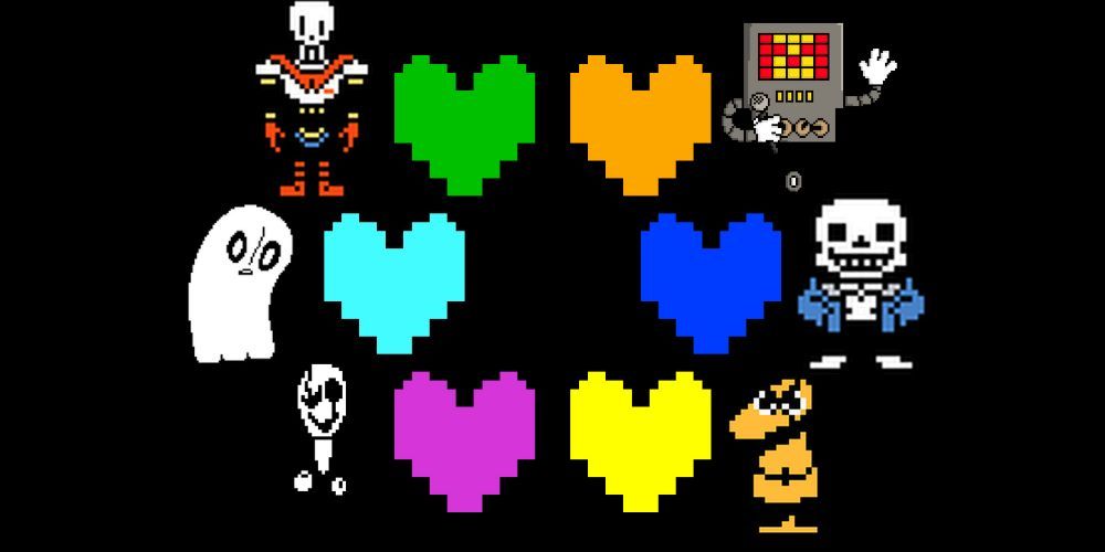 The six human souls reincarnated as six undead monsters: Sans, Papyrus, Napstablook, Mettaton, Mad Dummy and W.D. Gaster.