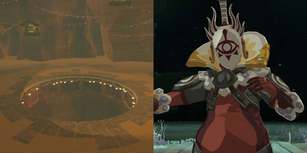 The Yiga Hideout Pit in BOTW and Master Kohga inside The Depths in TOTK.
