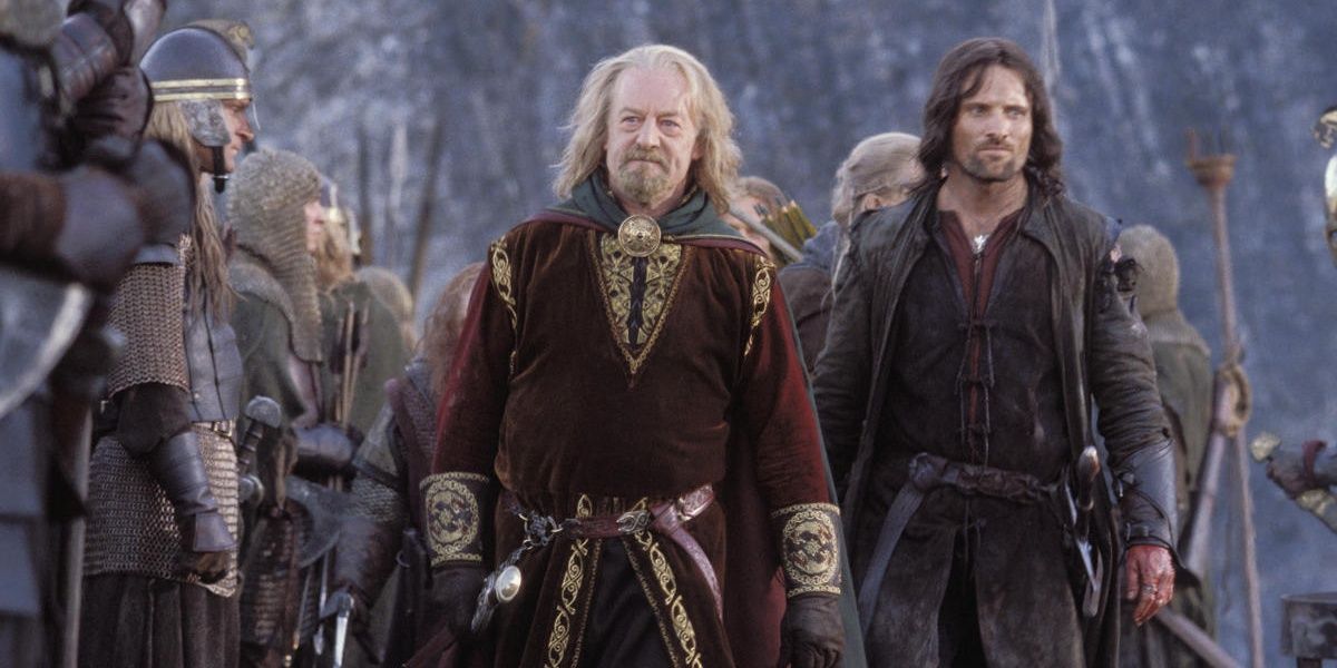 Theoden and Aragorn in The Lord of the Rings: The Two Towers