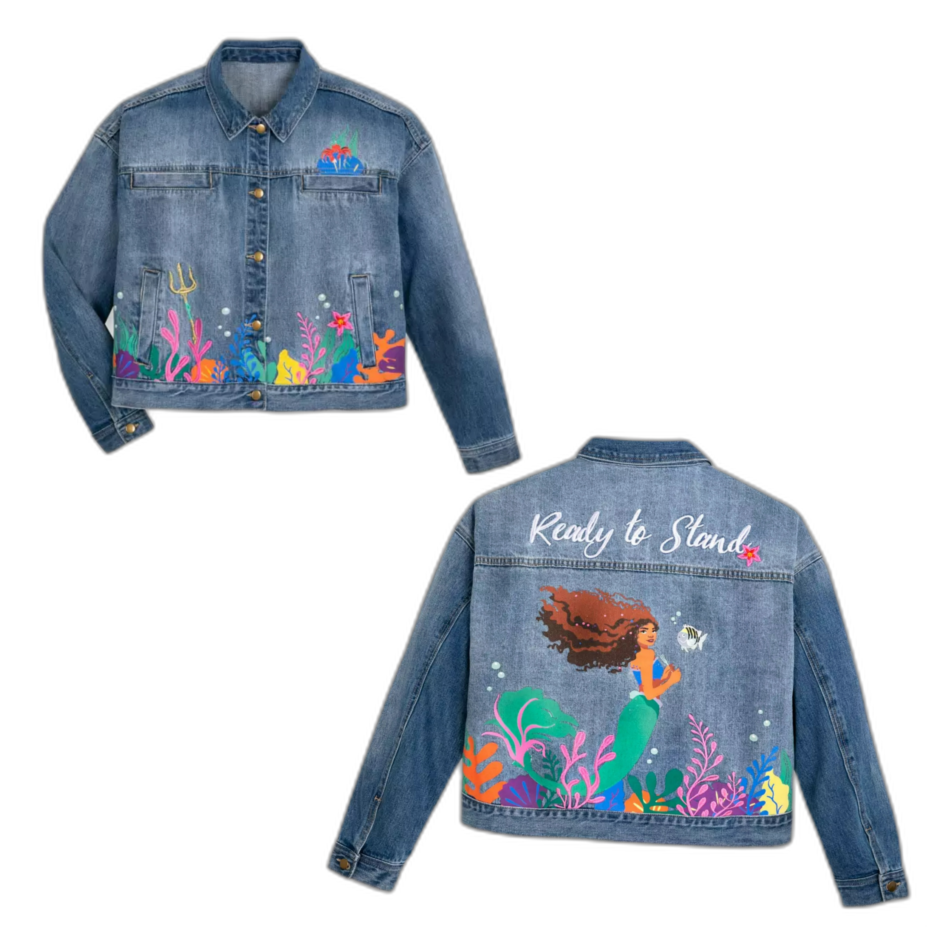 The Little Mermaid Denim Jacket inspired by the live-action Disney film. 