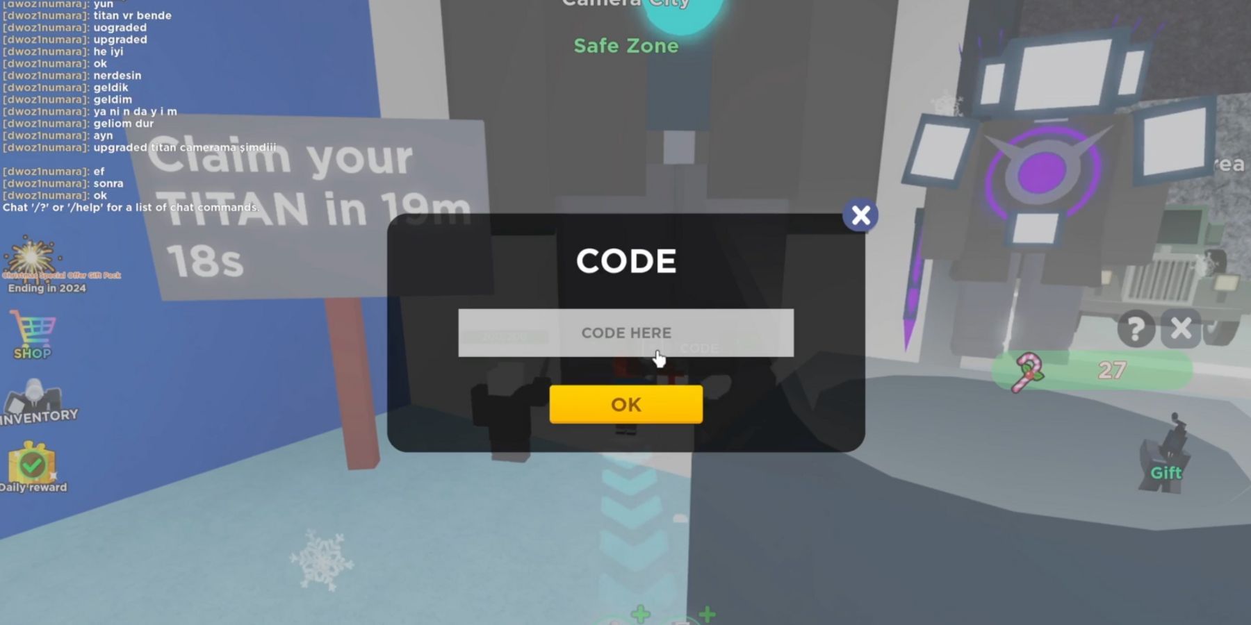 Roblox: Toilet Conqueror Codes