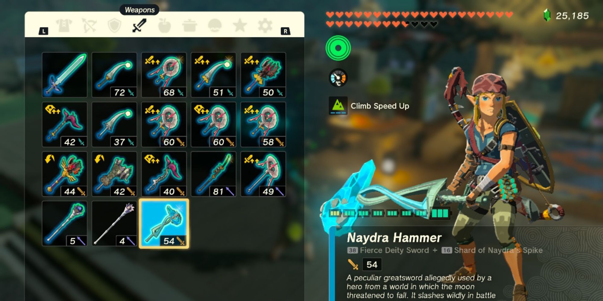 Link holding a Naydra Hammer