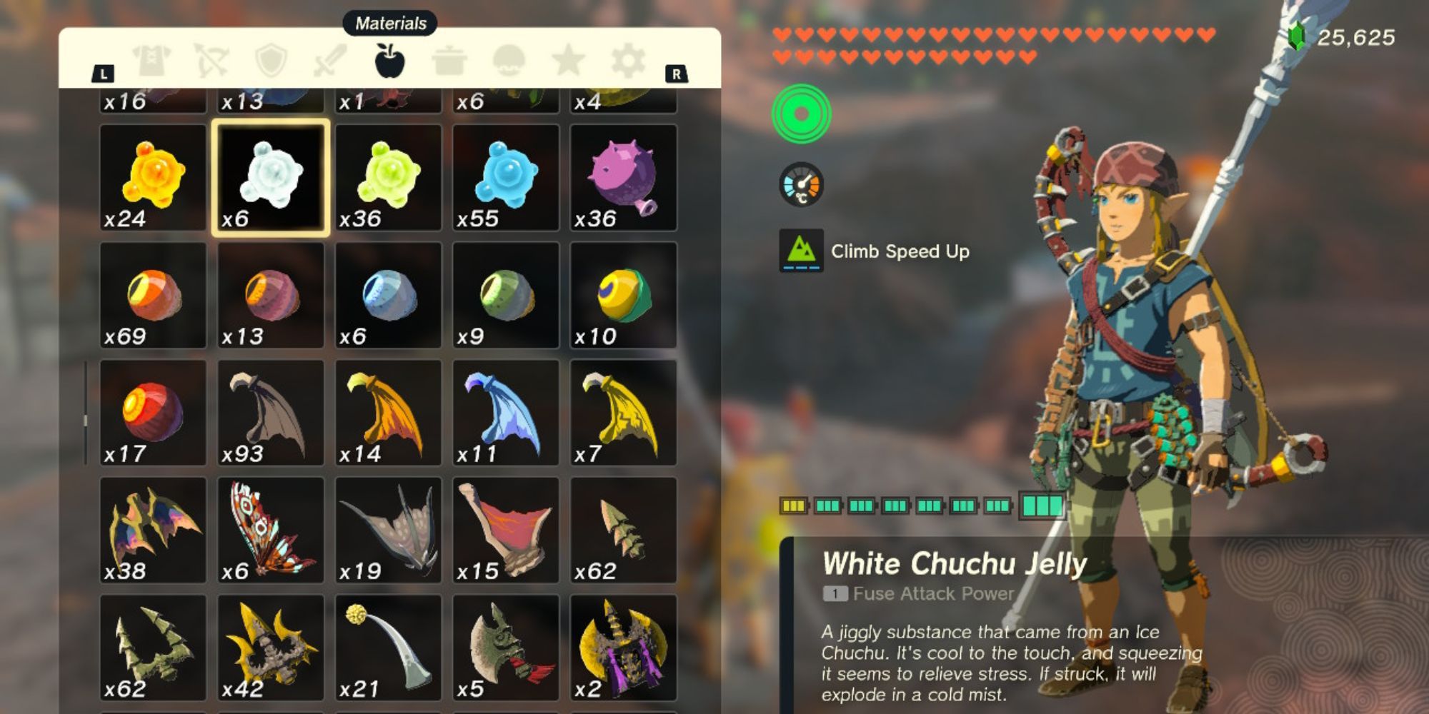 A White Chuchu Jelly in Link's inventory