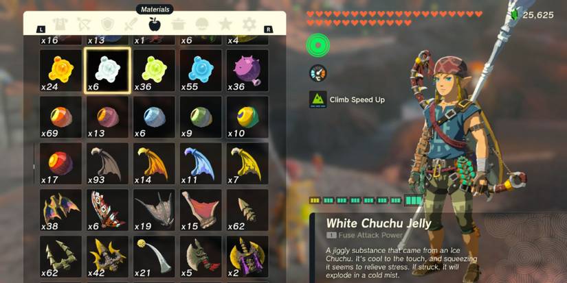 A White Chuchu Jelly in Link's inventory