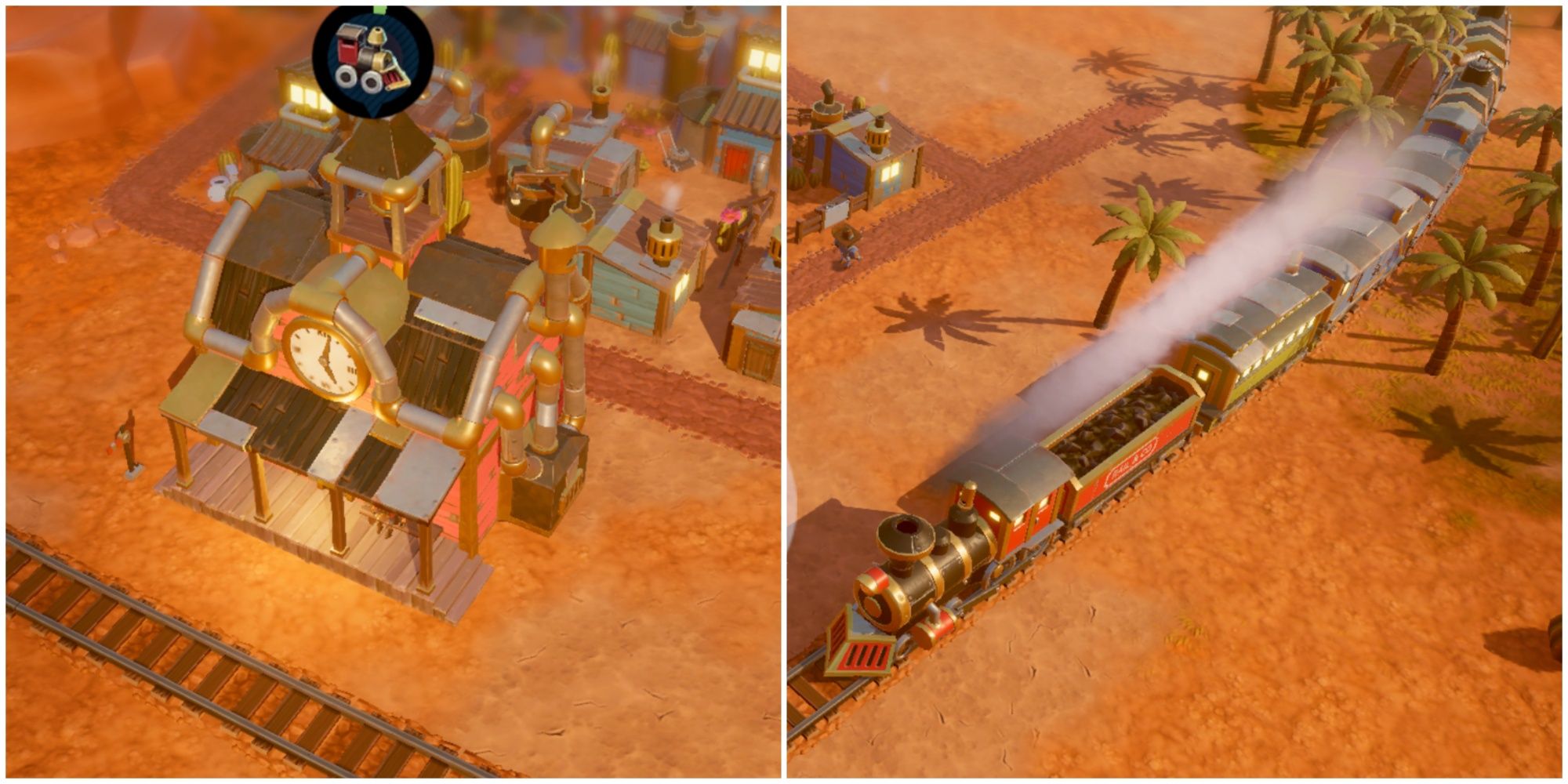 train arriving at the train station