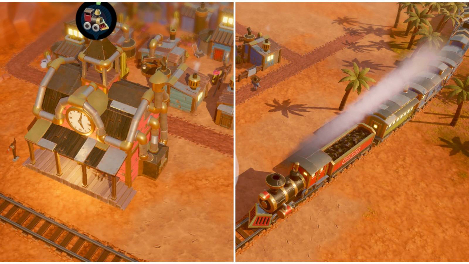 train arriving at the train station