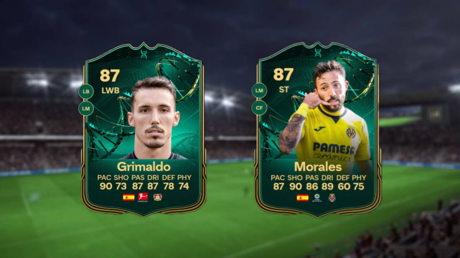 Grimaldo and Morales completed Midfield Dynasty Evolution card in EA Sports FC 24  