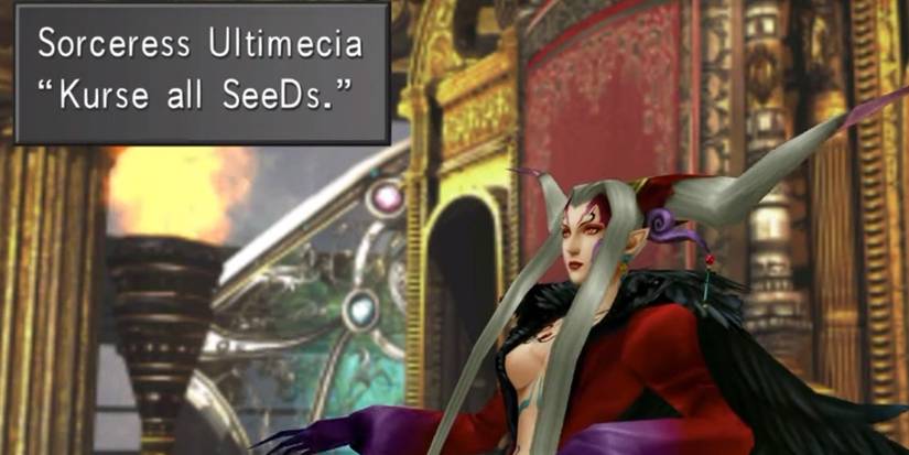 ultimecia sitting on her throne