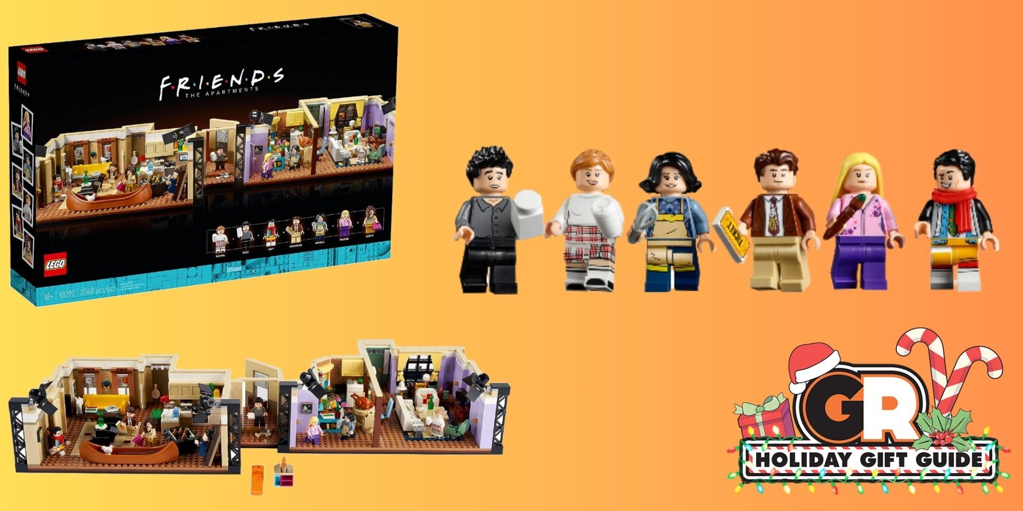 LEGO Icons The Friends Apartments 10292, Friends TV Show Gift from Iconic  Series, Detailed Model of Set, Collectors Building Set with 7 Minifigures  of