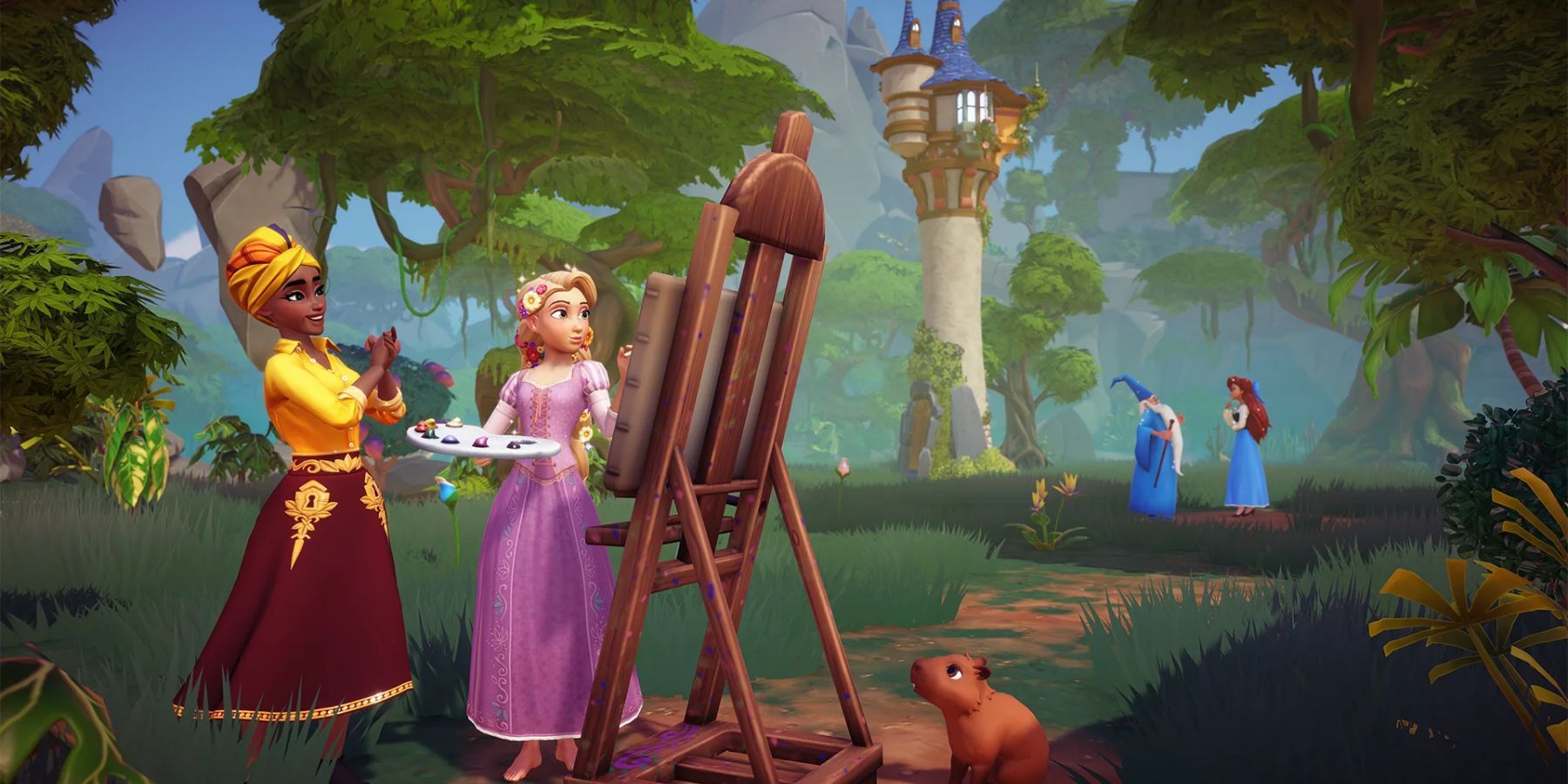 pintura de jogador com amigos da Disney ddv