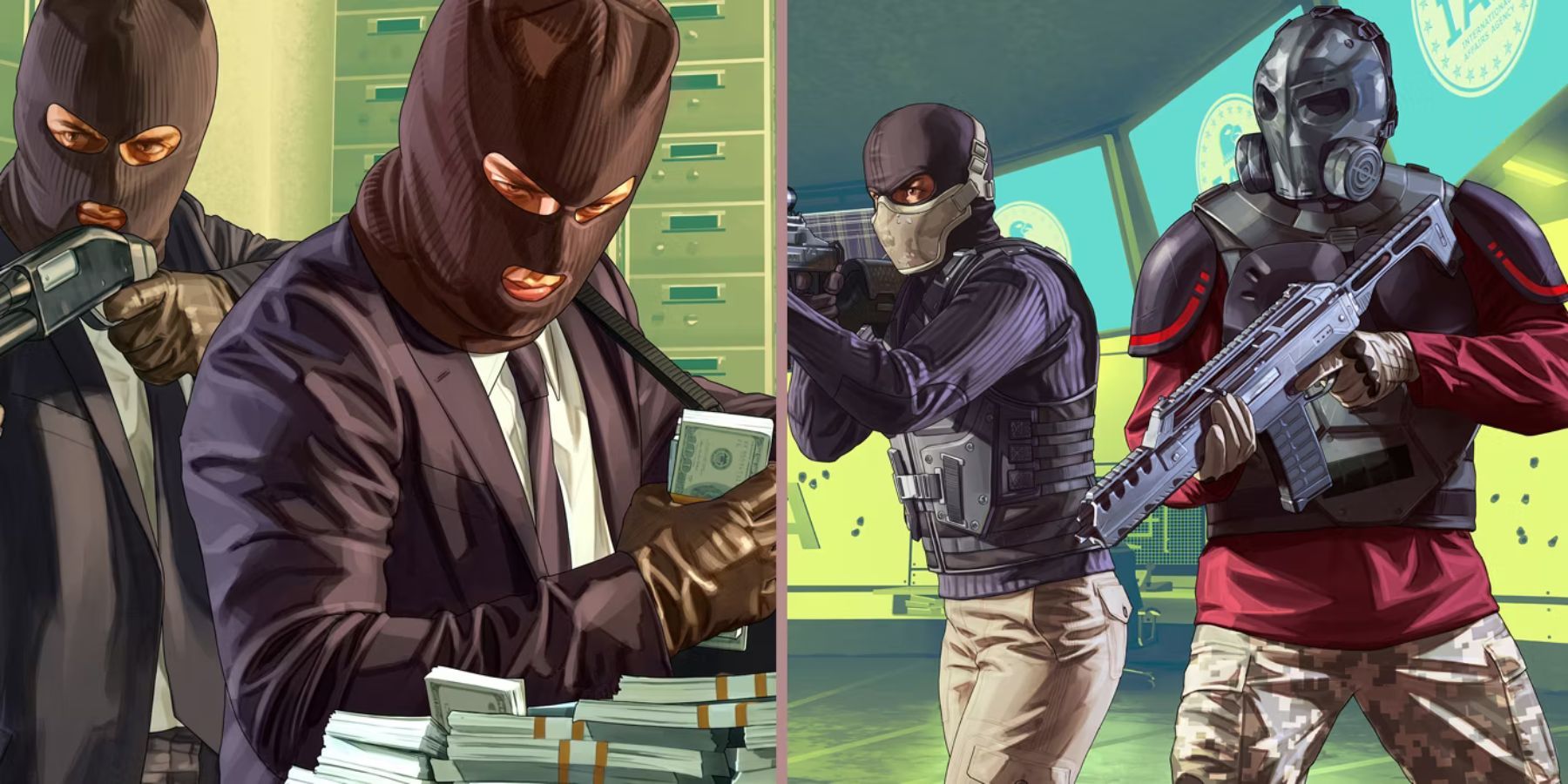 characters with cash and guns gta online