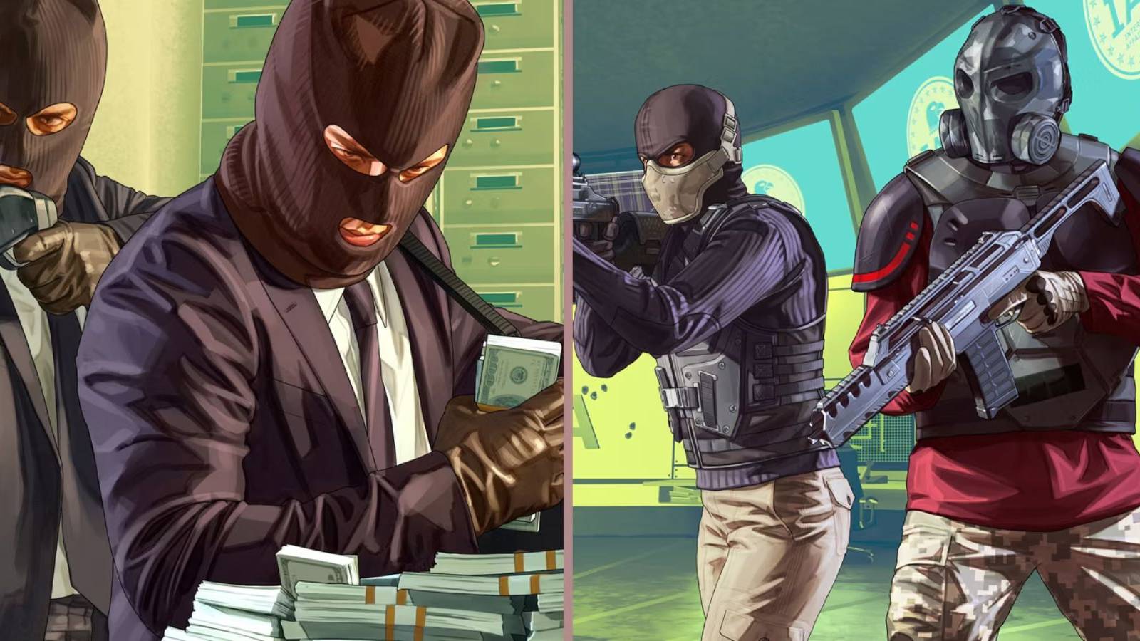 characters with cash and guns gta online