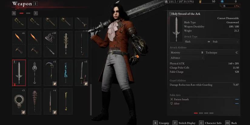 holy sword of the ark lies of p