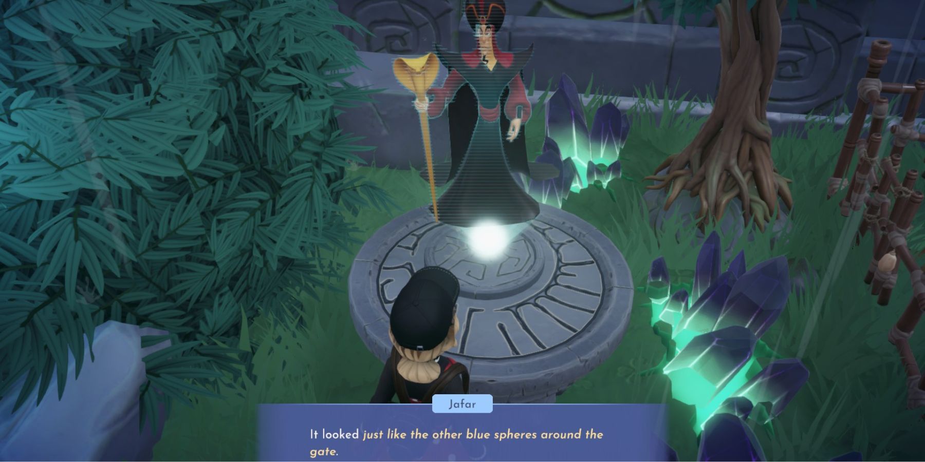 jafar telling the player about ancient sphere dreamight valley