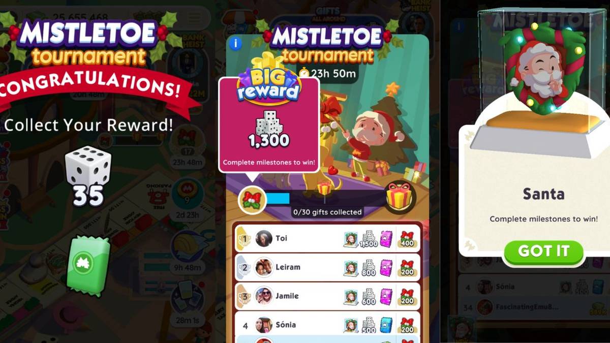 monopoly go mistletoe rewards