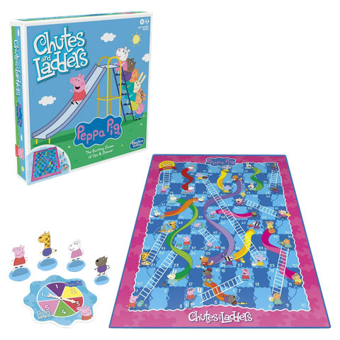 This images shows the Peppa Pig Chutes and Ladders Game