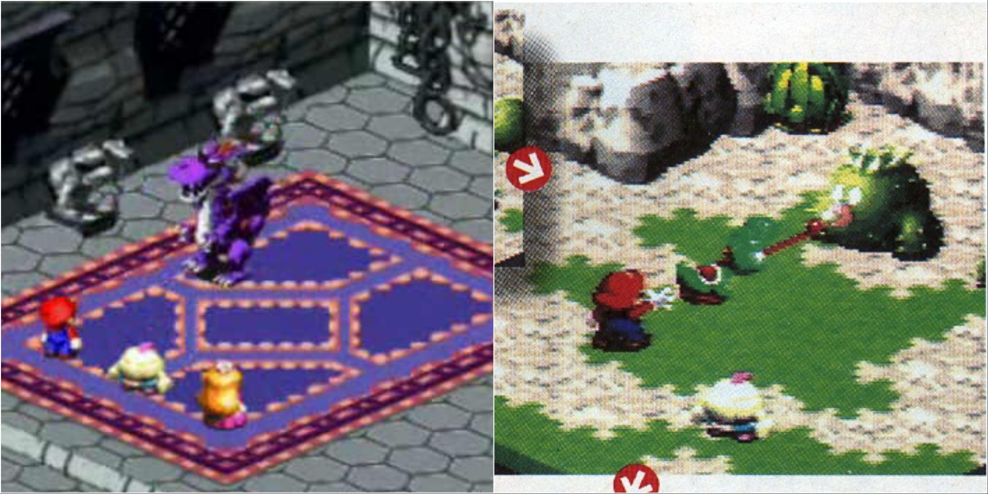 Unused dragon and cactus enemies in Super Mario RPG