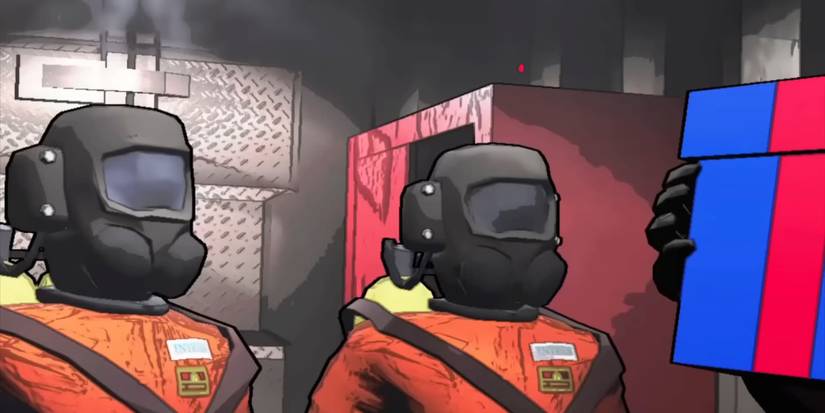 Crewmen in Lethal Company's Update 45 trailer