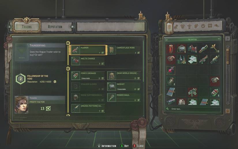 warhammer 40k rogue trader what is profit factor