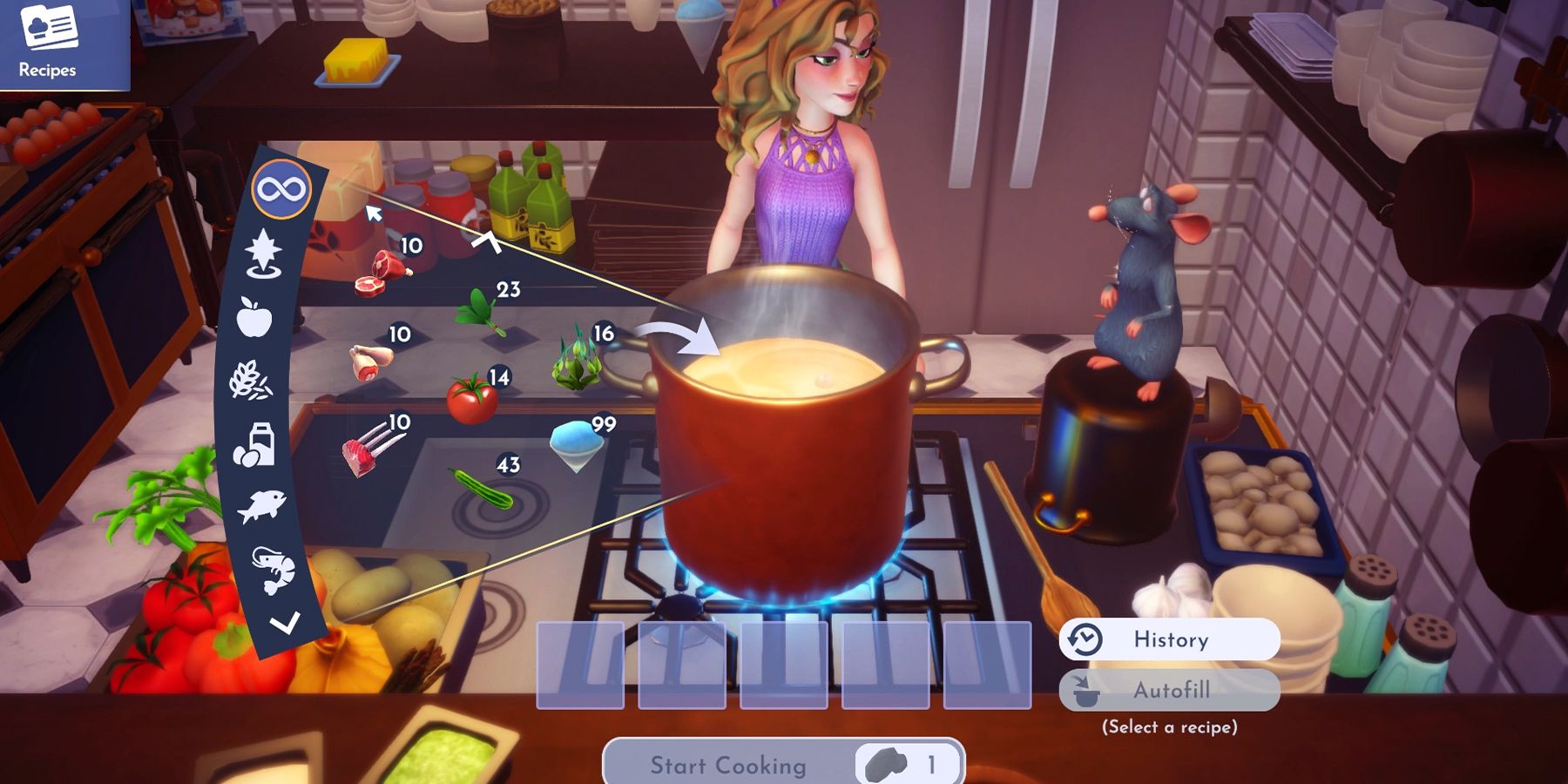 cooking in disney dreamlight valley