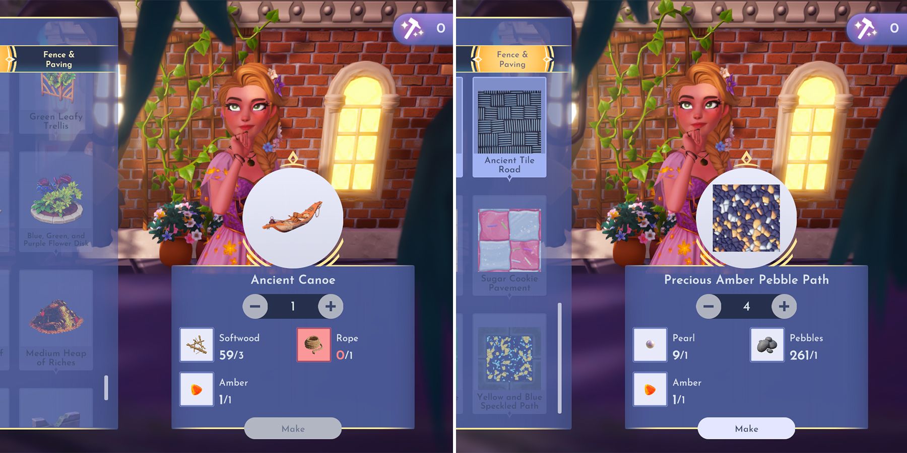 where to use amber in disney dreamlight valley