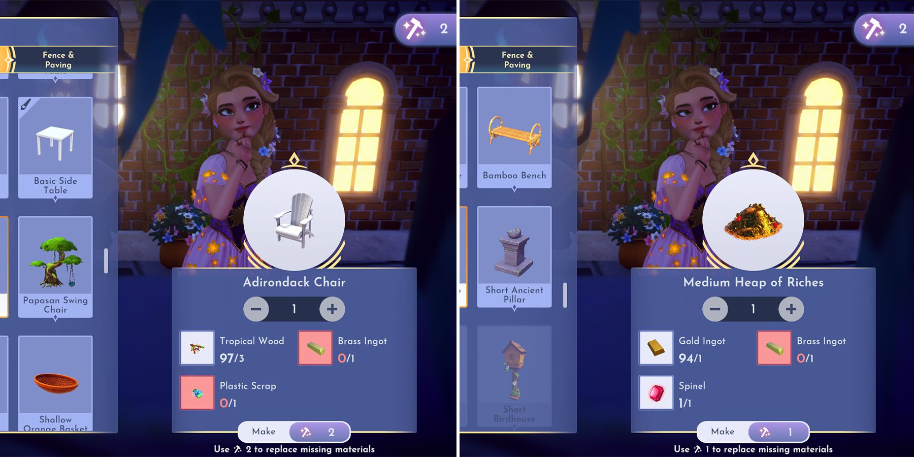 where to use brass ingot in disney dreamlight valley