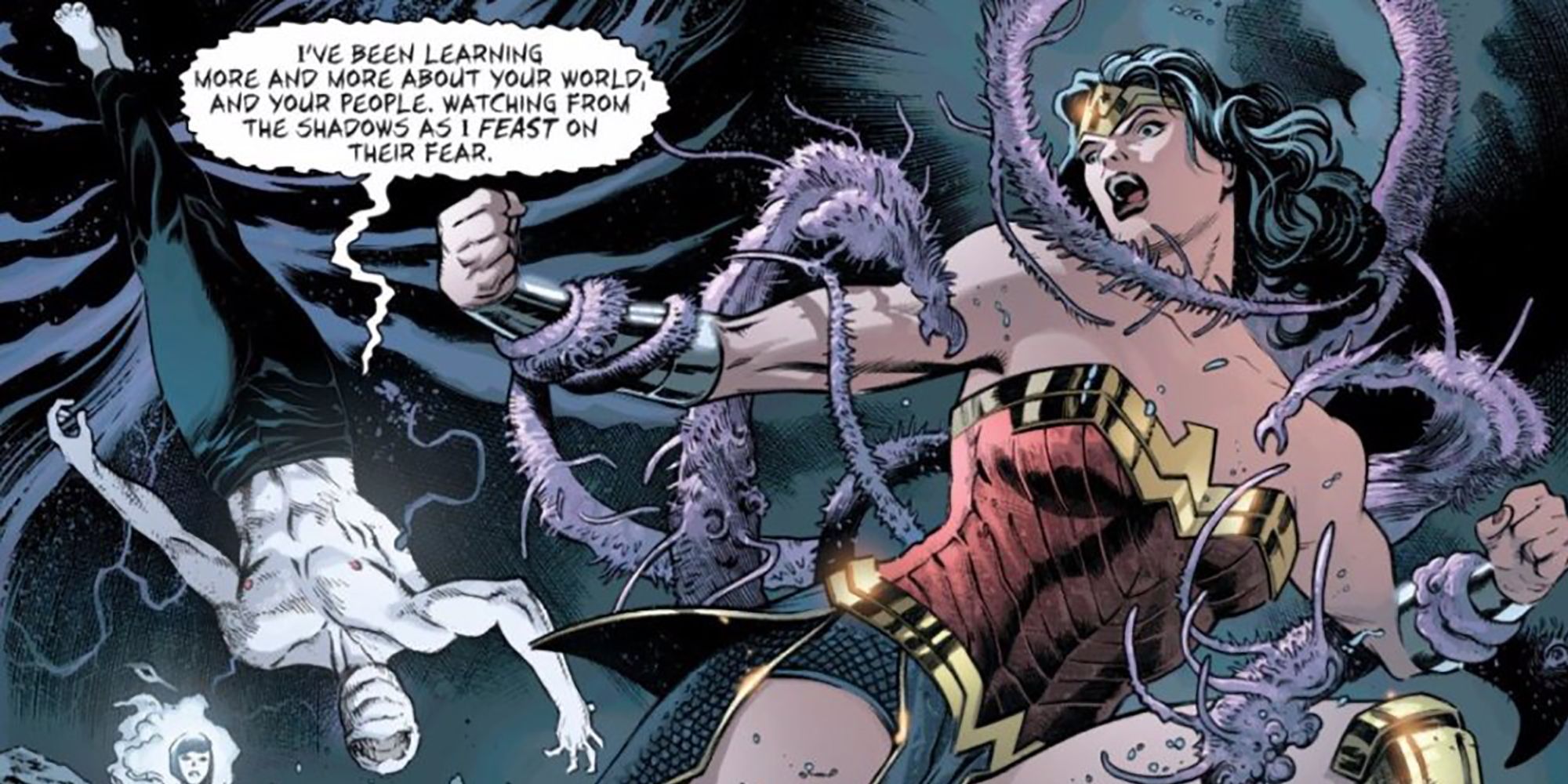 Wonder Woman Defeated By Upside Down Man