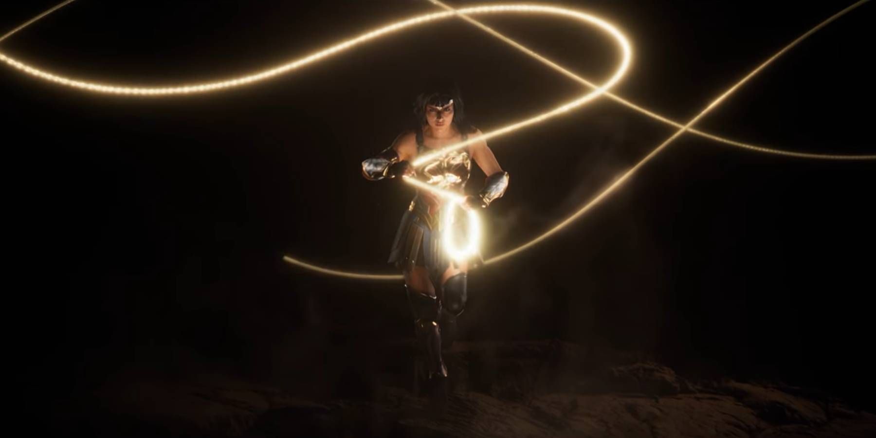 Wonder Woman with the Lasso of Truth in the trailer for Monolith's Wonder Woman game