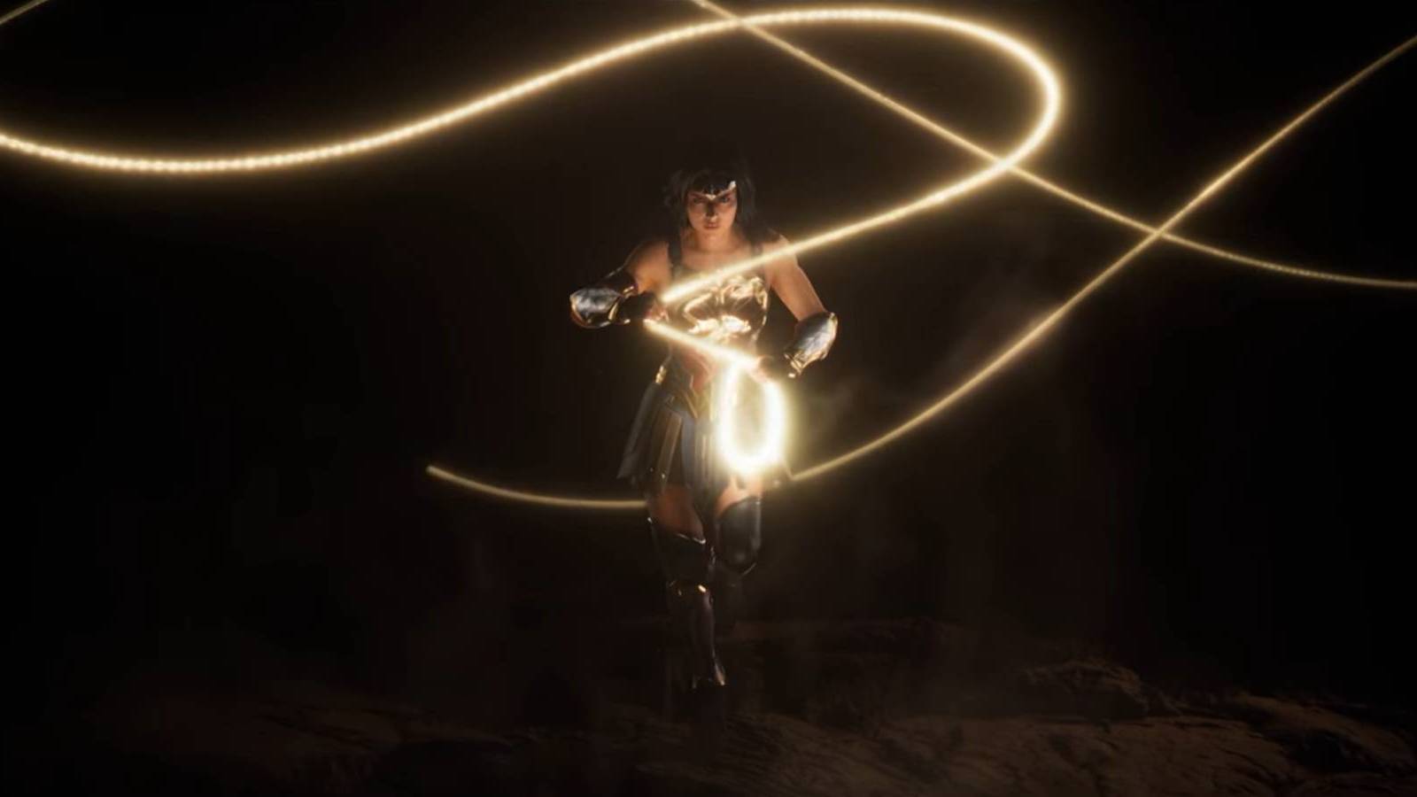 Wonder Woman with the Lasso of Truth in the trailer for Monolith's Wonder Woman game
